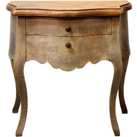 Table d'appoint cabriole de style campagnard français