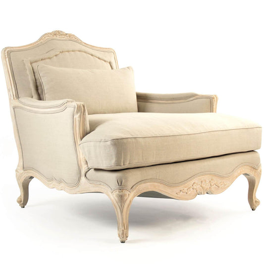 Fauteuil de salon chic de style ferme française