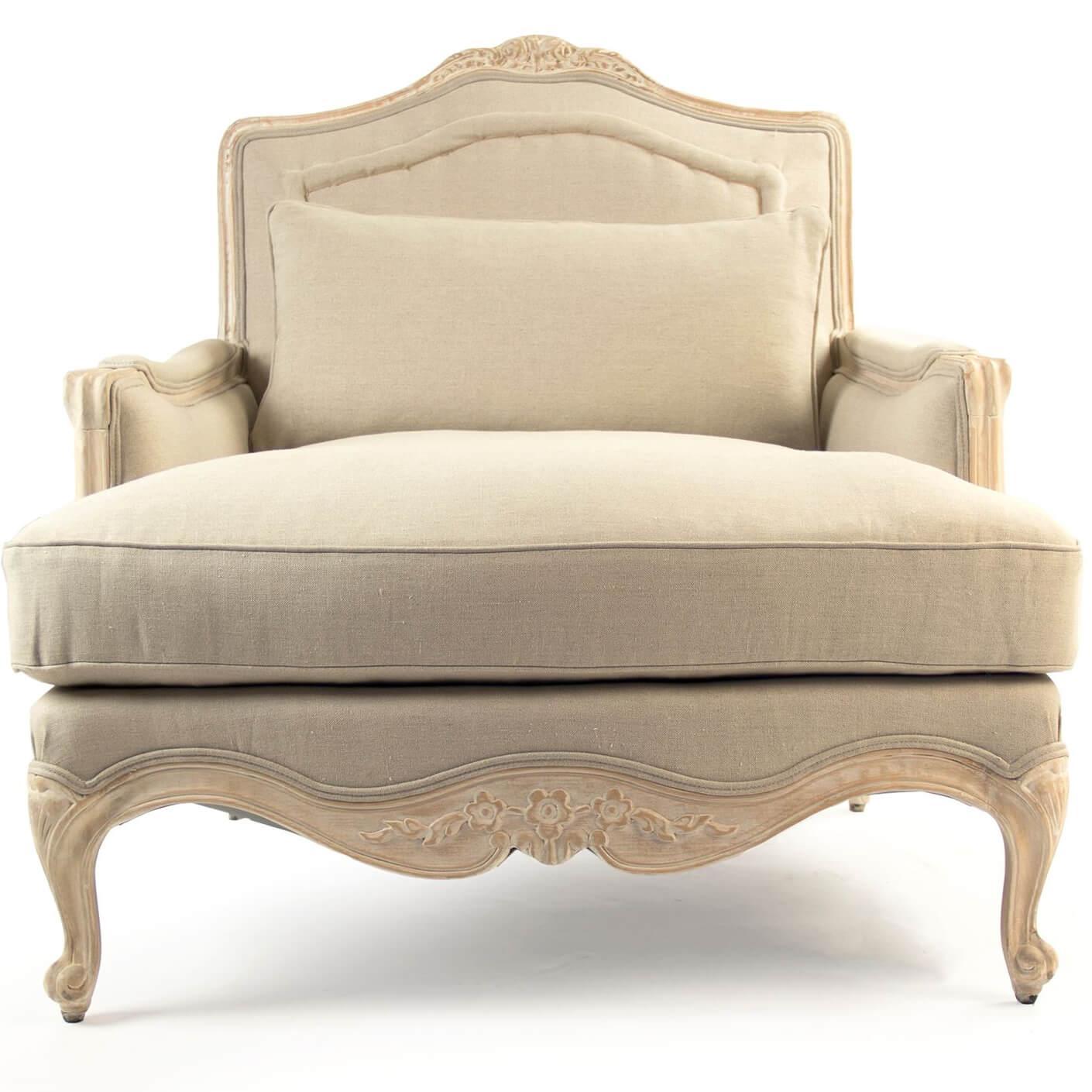 Fauteuil de salon chic de style ferme française