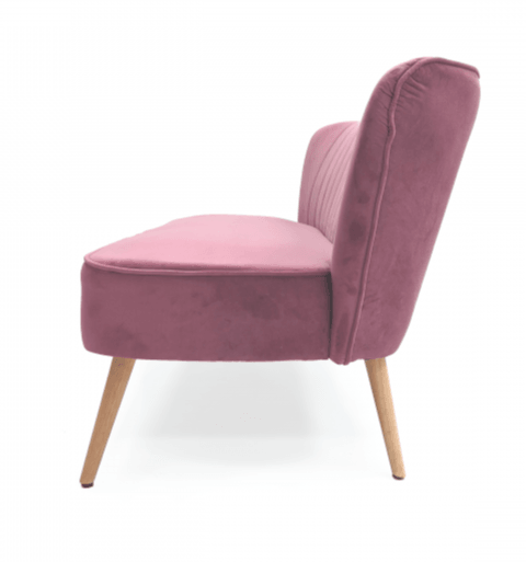 Banc en velours rose Moda