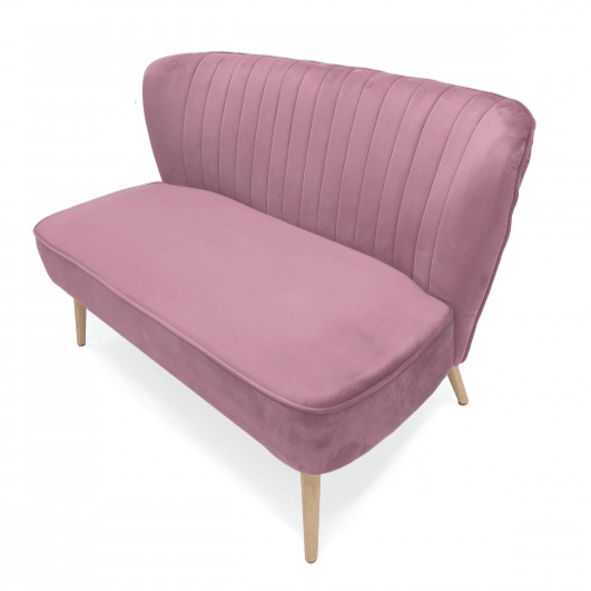 Banc en velours rose Moda