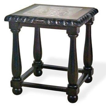 Table d'appoint Granada avec plateau en fer et verre