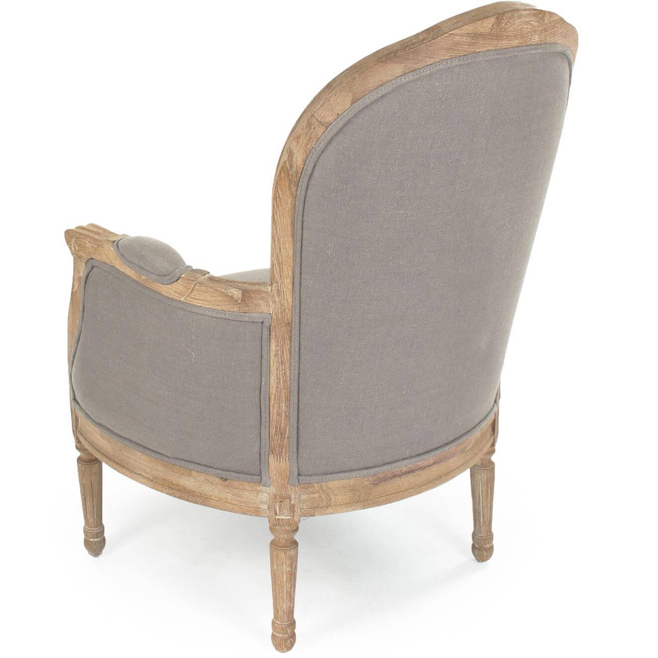 Fauteuil club français gris