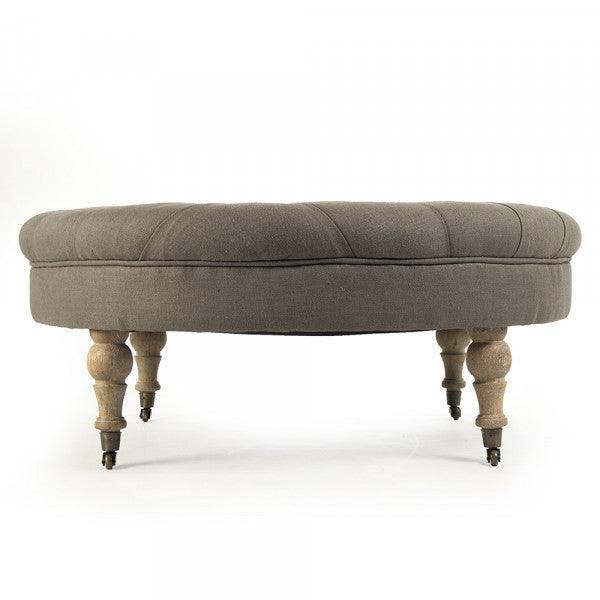 Pouf rond touffeté Gray Maison