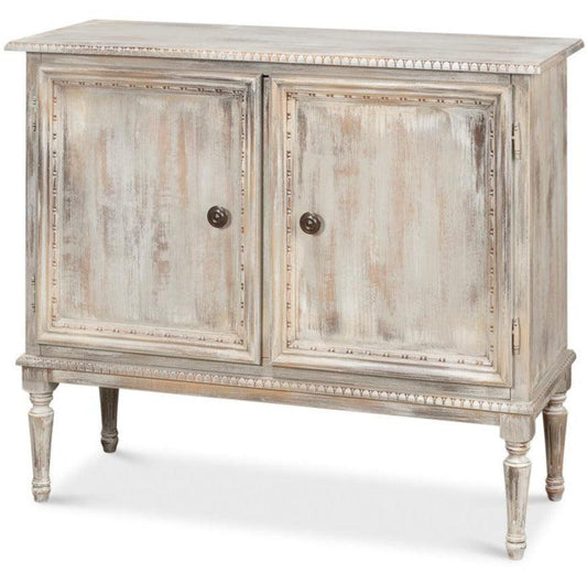 Armoire latérale à 2 portes en chêne gris et tulipier