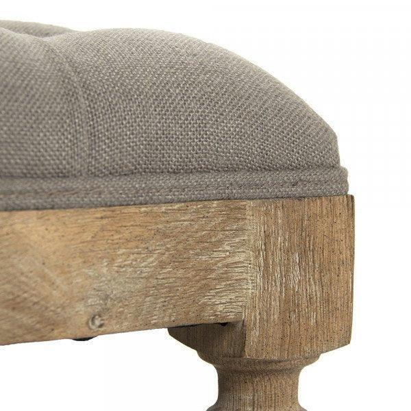 Pouf carré capitonné Provence gris