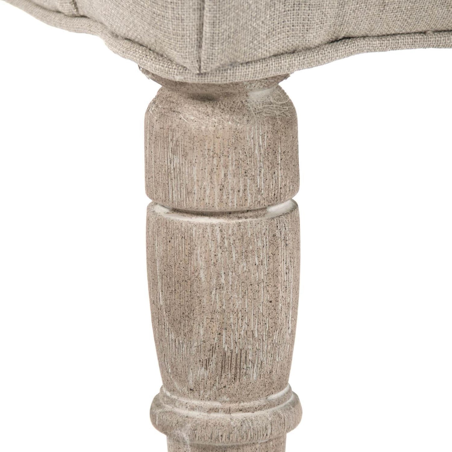 Fauteuil club rayé en sac de jute