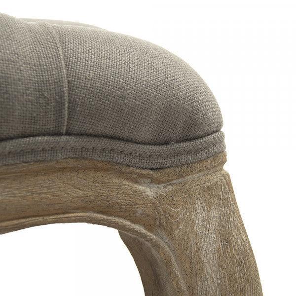 Grand pouf capitonné gris Maison