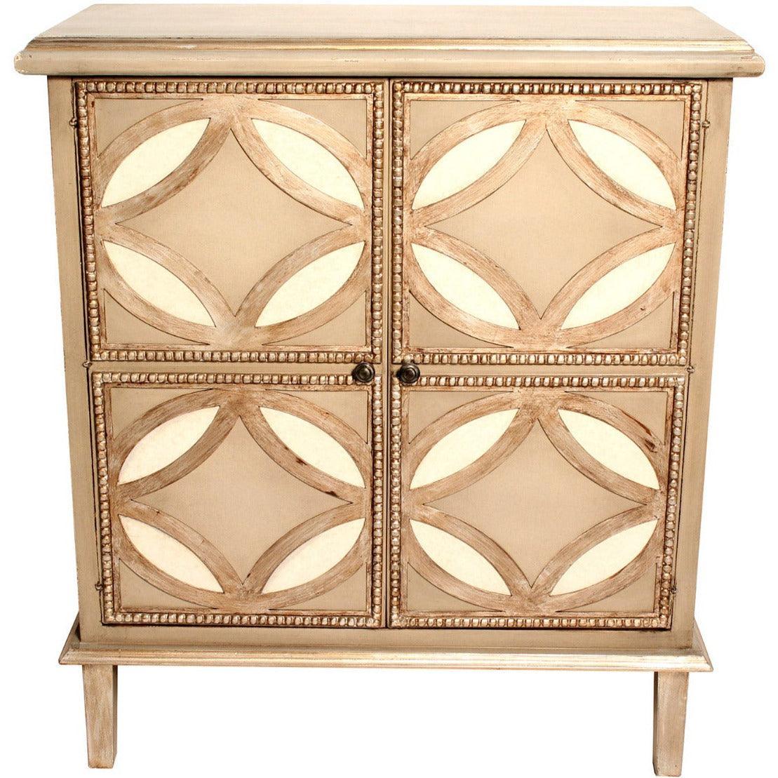 Commode sculptée géométrique à 2 portes LaSalle