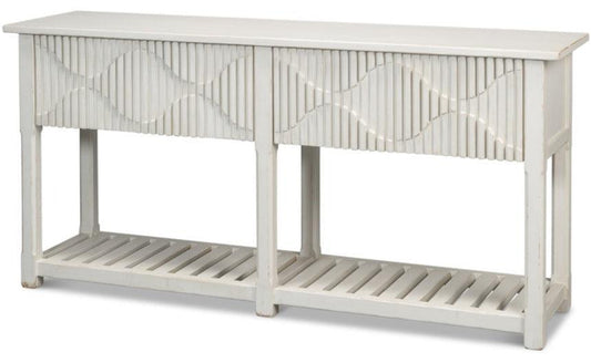 Table console à panneau surélevé Lola