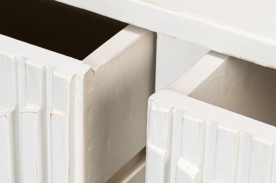 Table console à panneau surélevé Lola