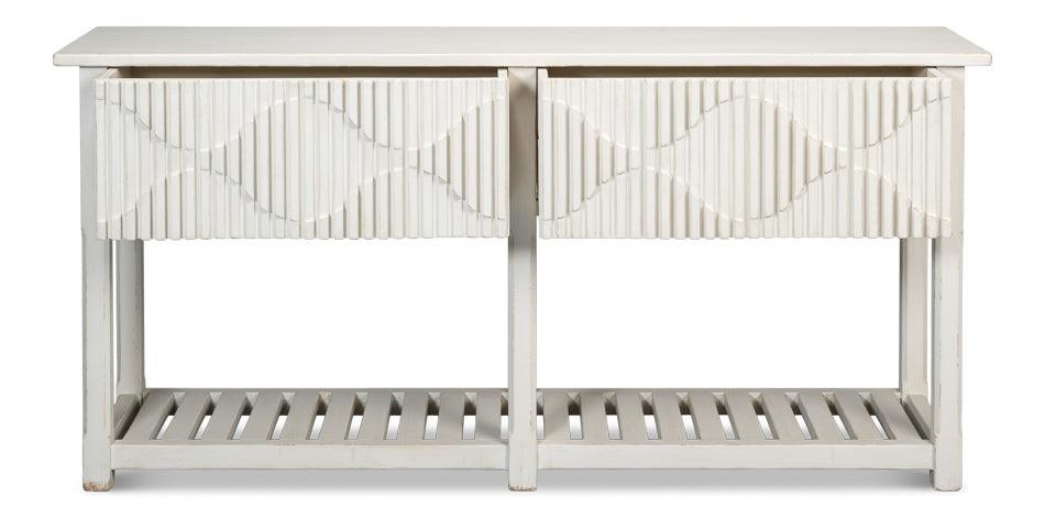Table console à panneau surélevé Lola