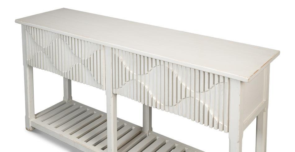Table console à panneau surélevé Lola