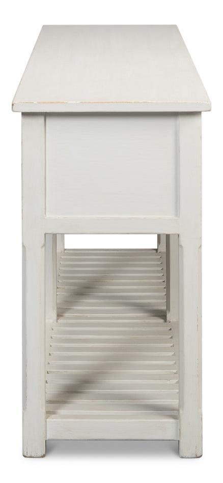 Table console à panneau surélevé Lola