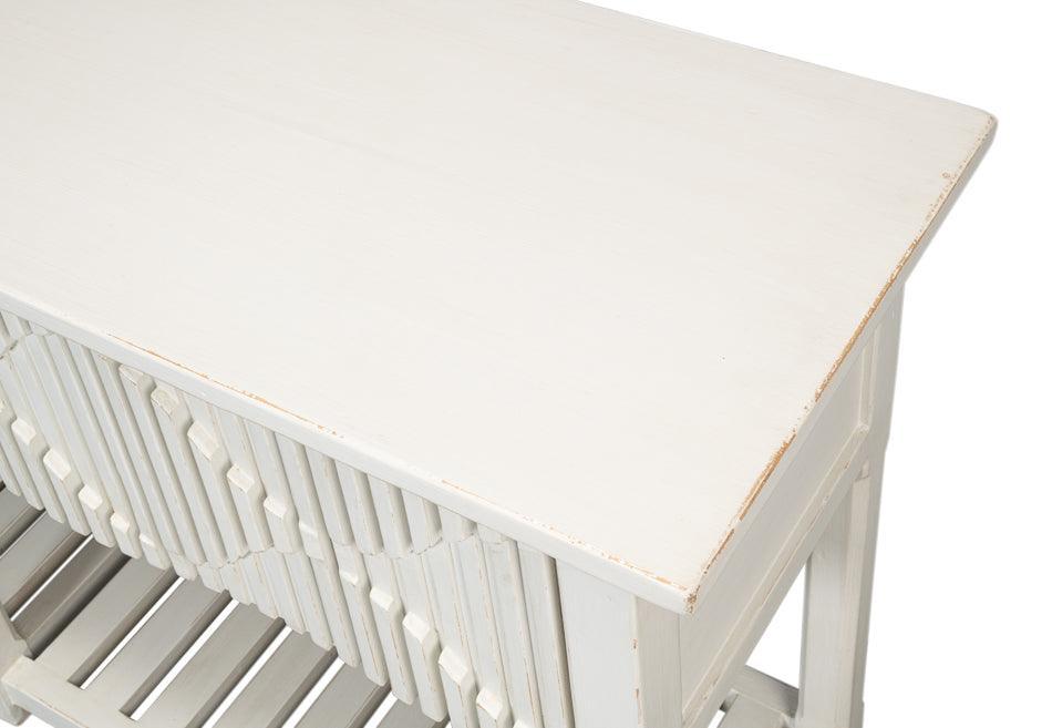 Table console à panneau surélevé Lola