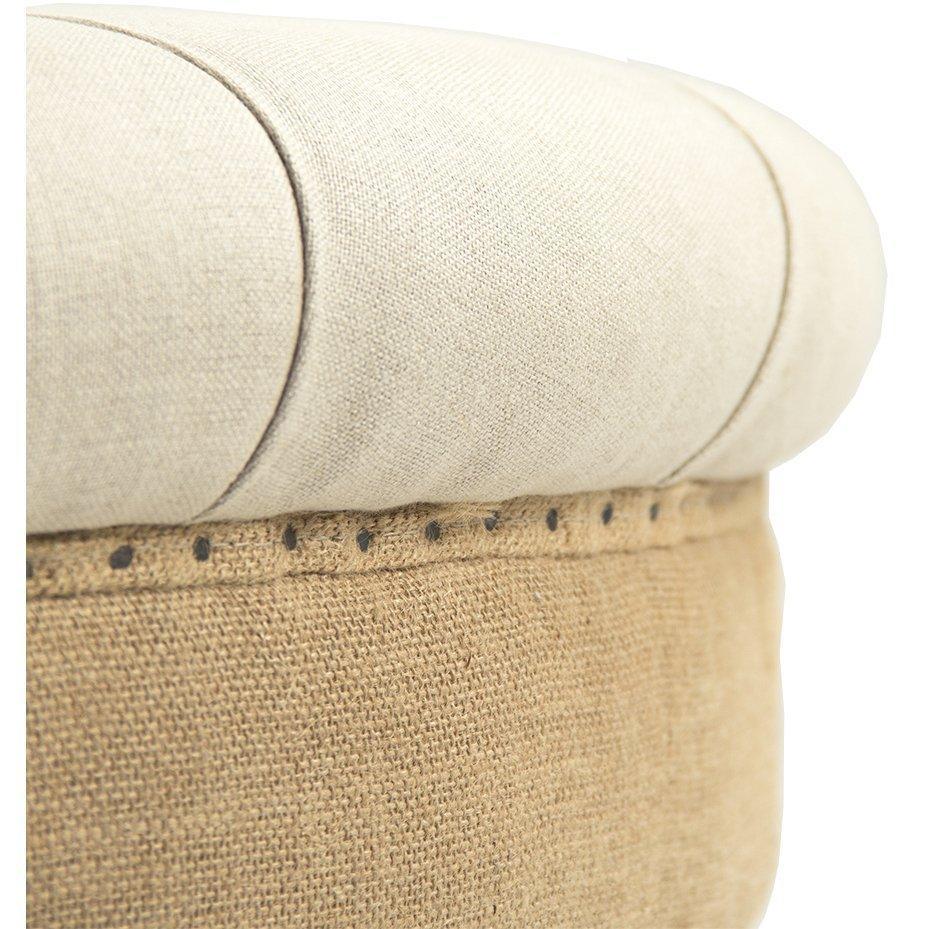 Pouf rond touffeté Maison