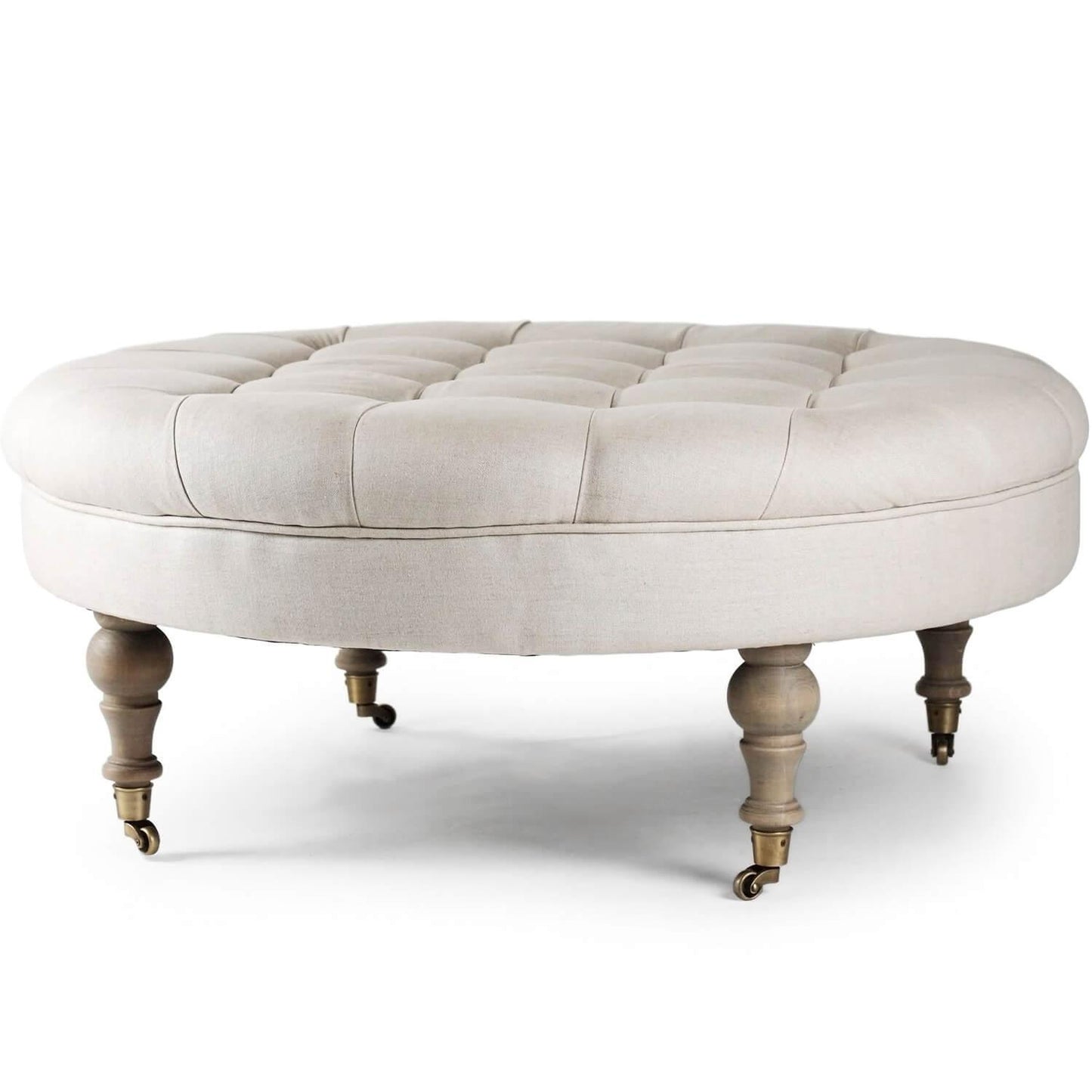 Pouf rond touffeté Maison