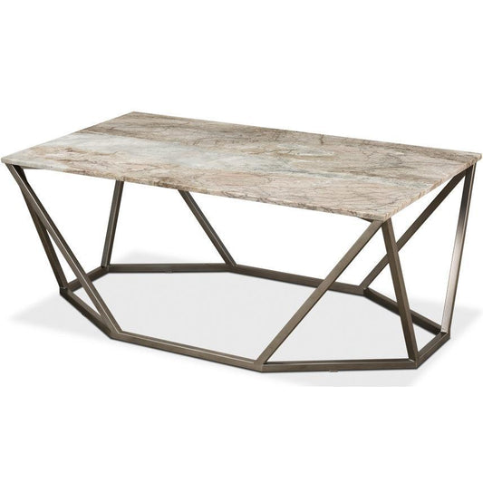 Table basse trapézoïdale en marbre Geo