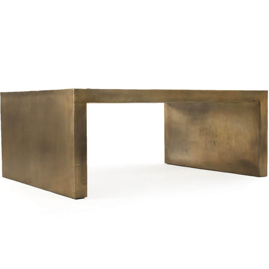 Table basse moderne en bronze vieilli