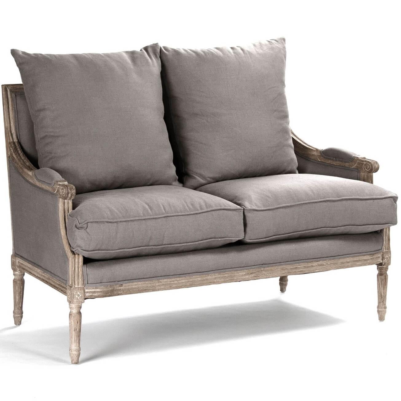 Canapé Louis français gris moderne