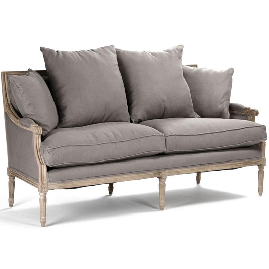 Canapé Louis français gris moderne