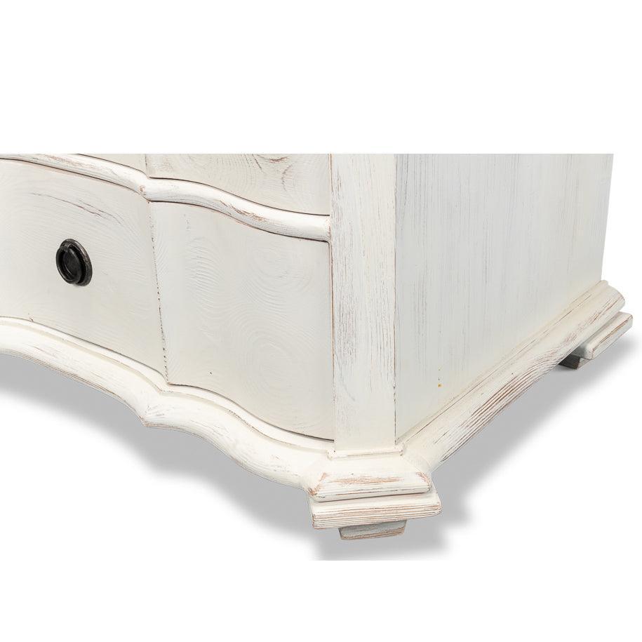 Table de chevet blanche à 3 tiroirs Moonlight