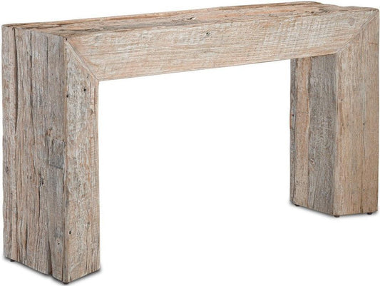 Table console en bois récupéré côtier naturel