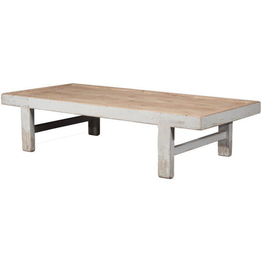 Table basse de ferme blanche surdimensionnée