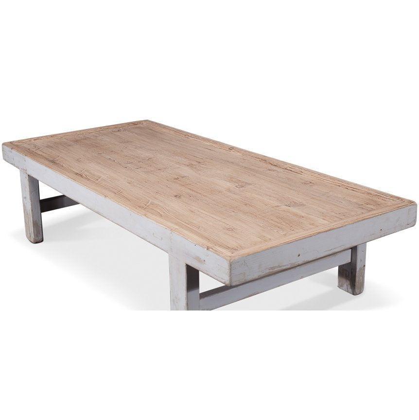 Table basse de ferme blanche surdimensionnée