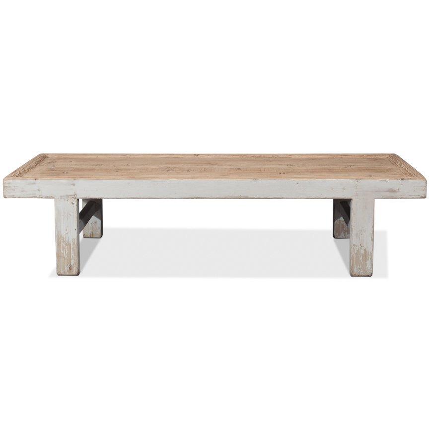 Table basse de ferme blanche surdimensionnée