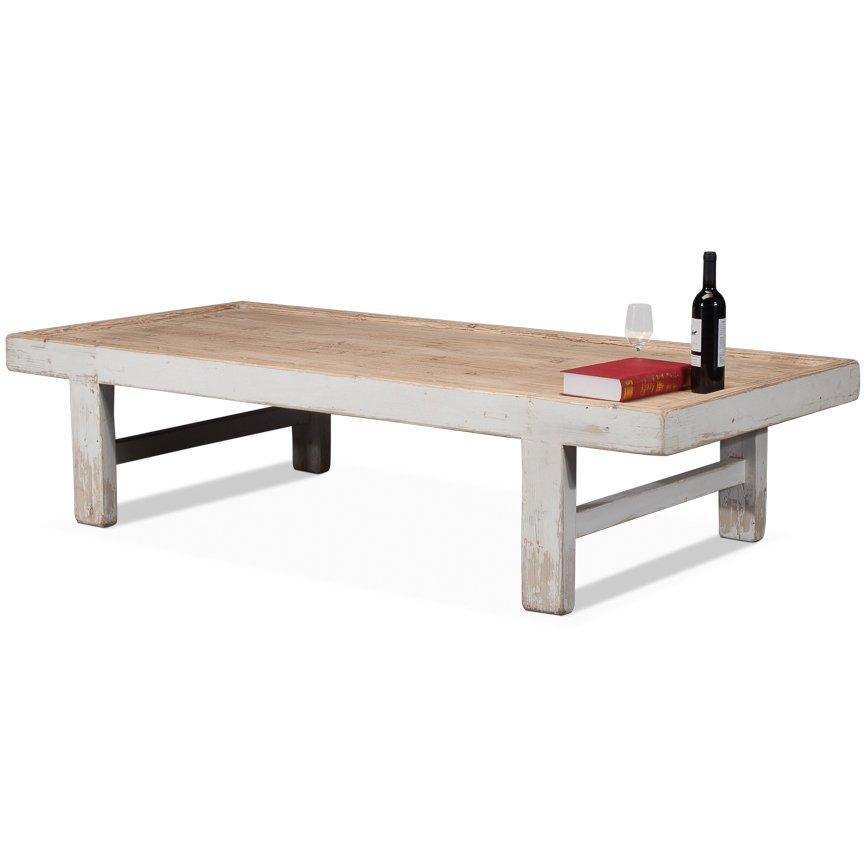 Table basse de ferme blanche surdimensionnée