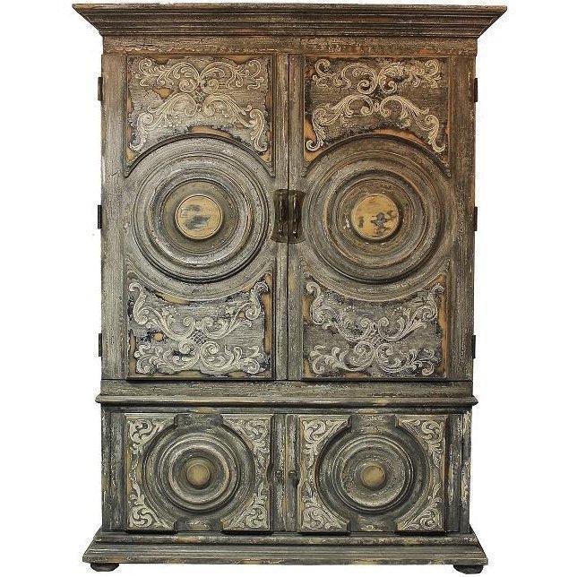 Armoire à cercles concentriques peints