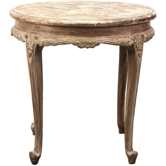 Petite table d'appoint ronde française