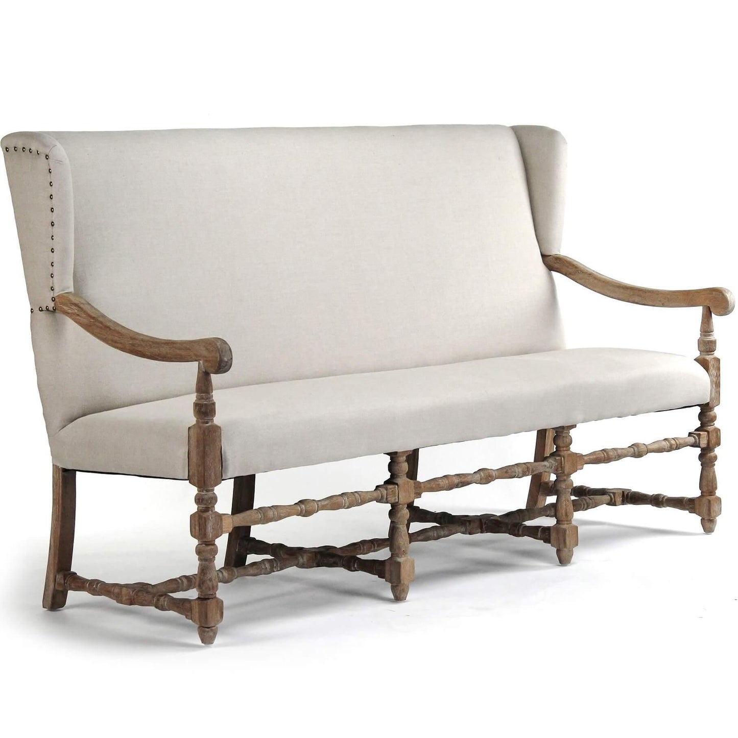 Banc à dossier haut Provence Chic