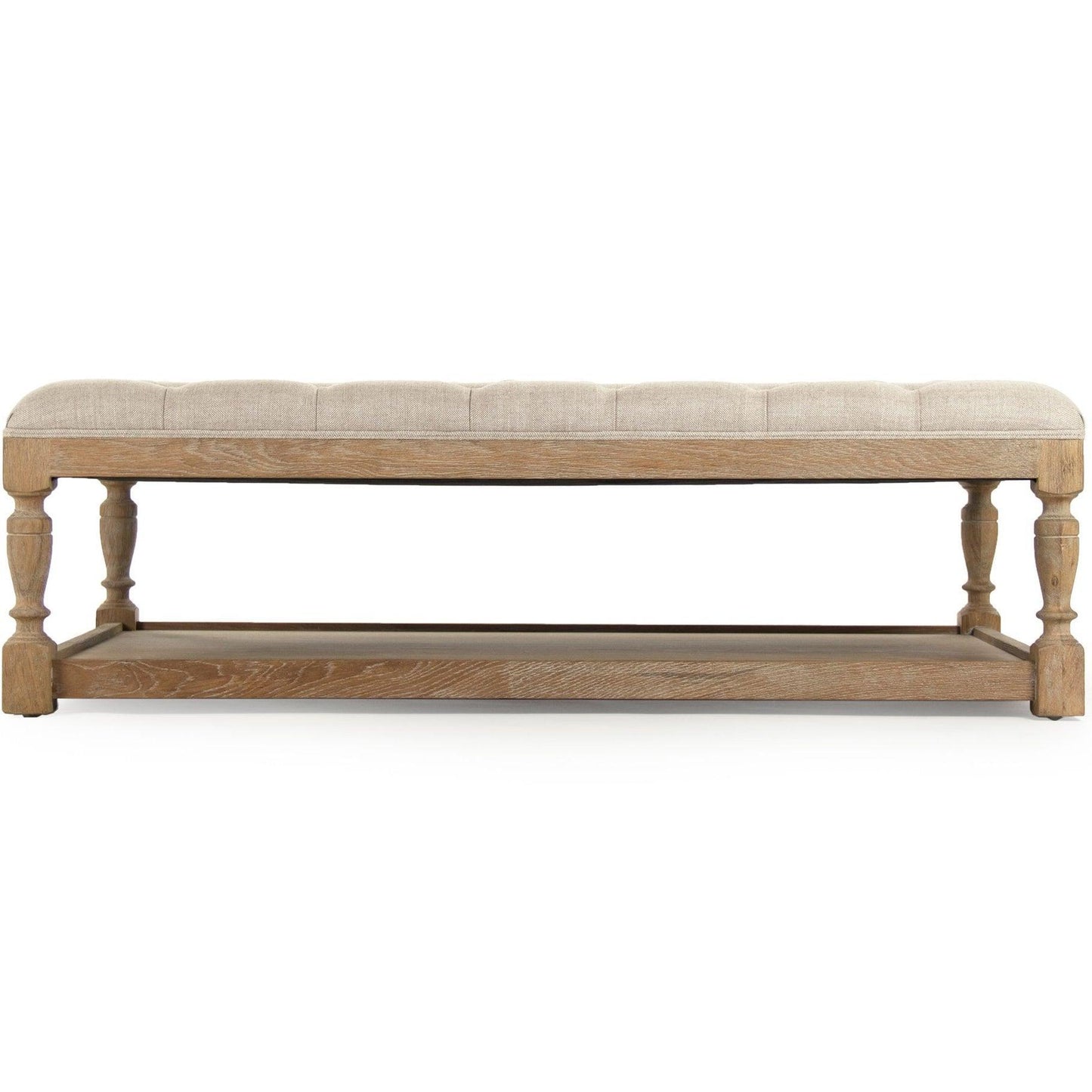 Pouf rectangulaire en lin Provence