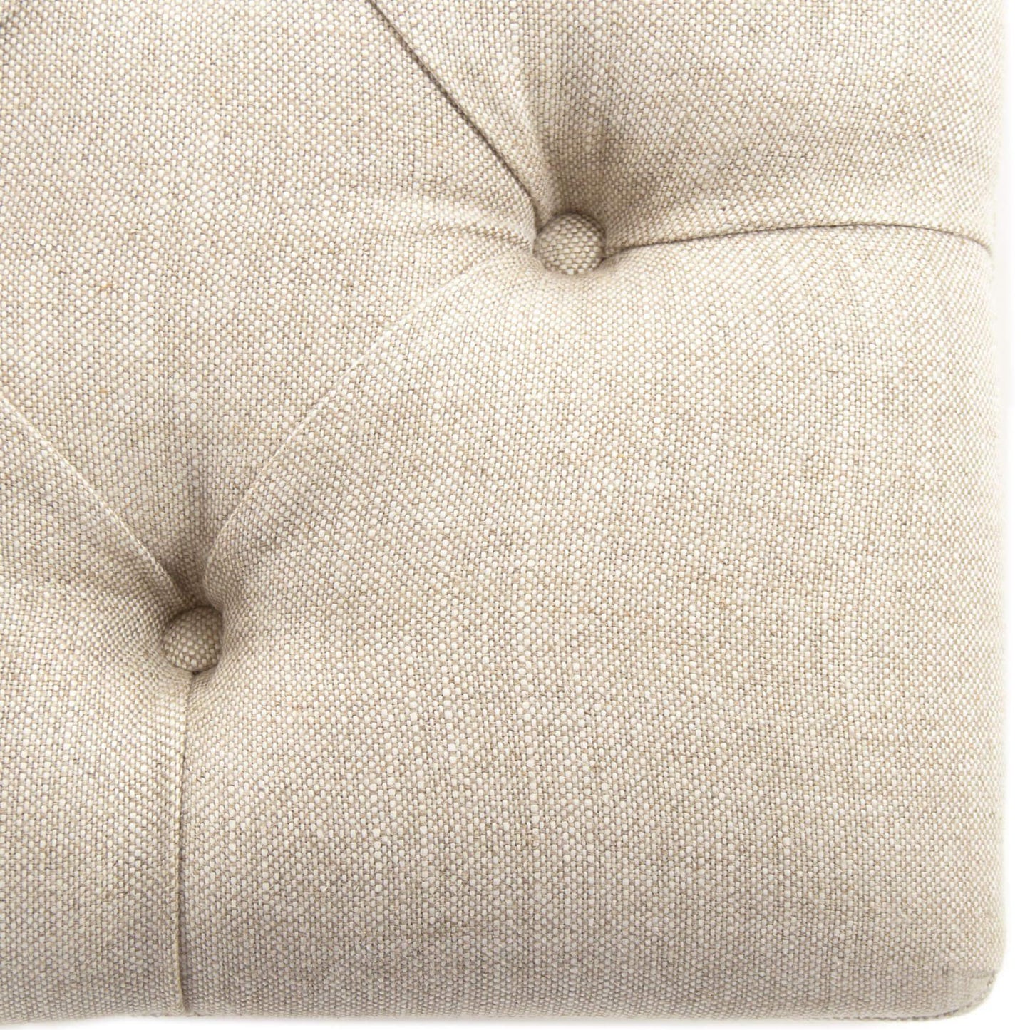 Pouf rectangulaire en lin Provence