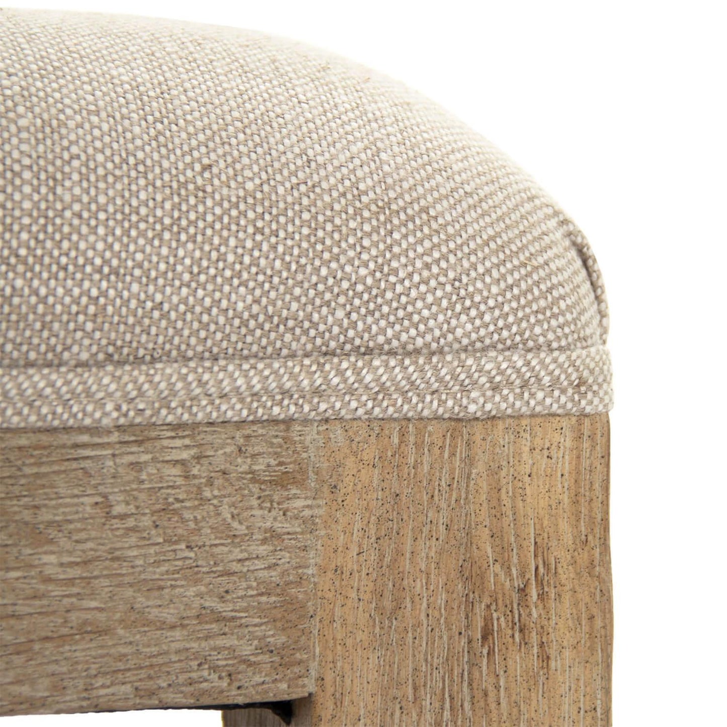 Pouf rectangulaire en lin Provence