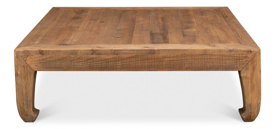 Table basse en planches de ferme récupérées