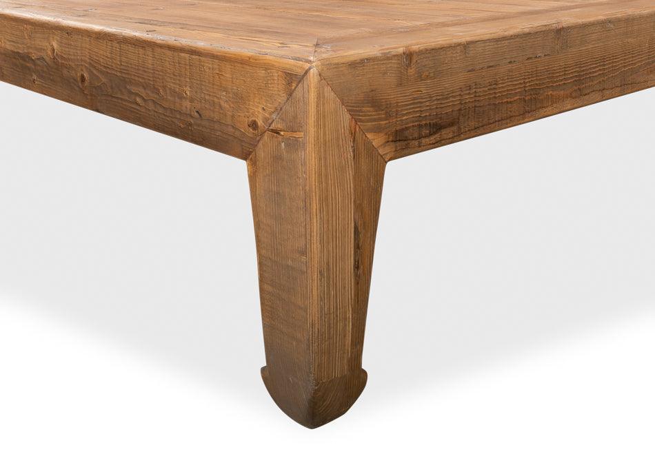 Table basse en planches de ferme récupérées