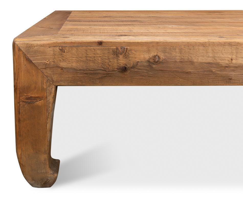 Table basse en planches de ferme récupérées