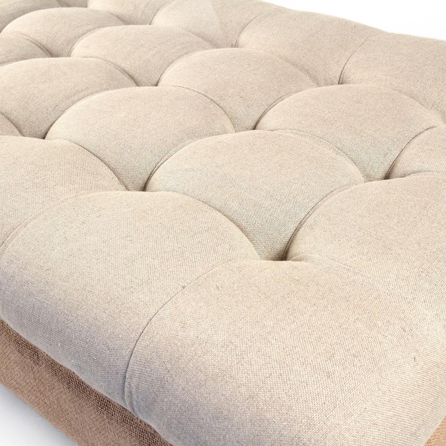 Pouf Royal Maison en chêne touffeté