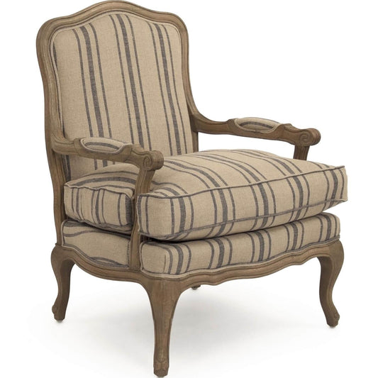 Fauteuil français à rayures
