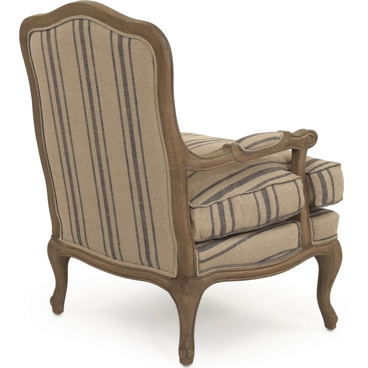 Fauteuil français à rayures