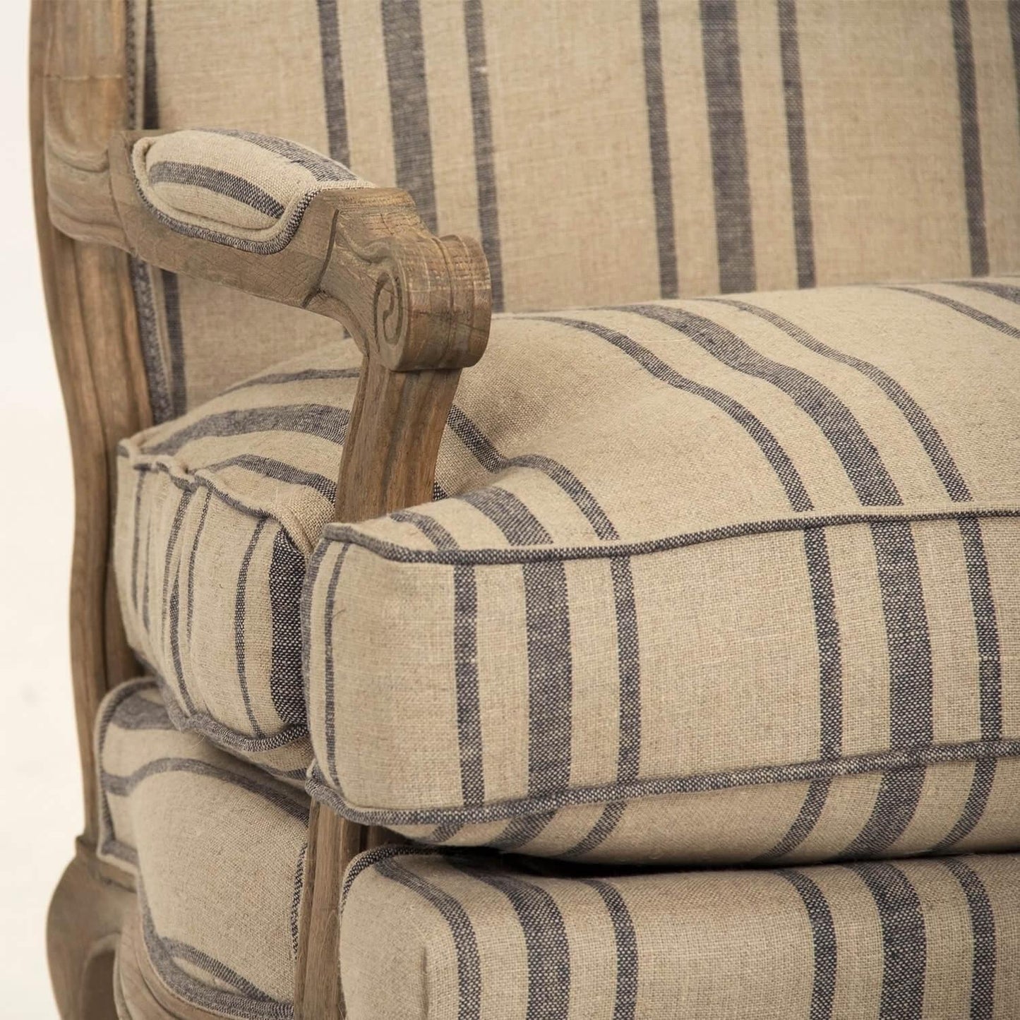 Fauteuil français à rayures
