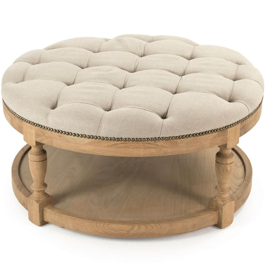 Pouf rond touffeté de Provence