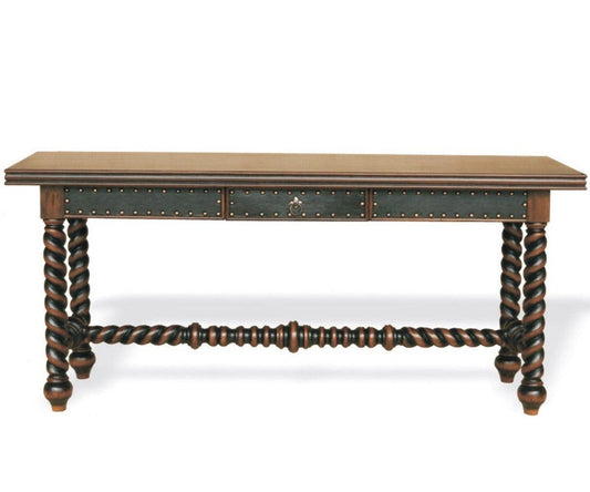 Console de villa espagnole en noyer sculpté