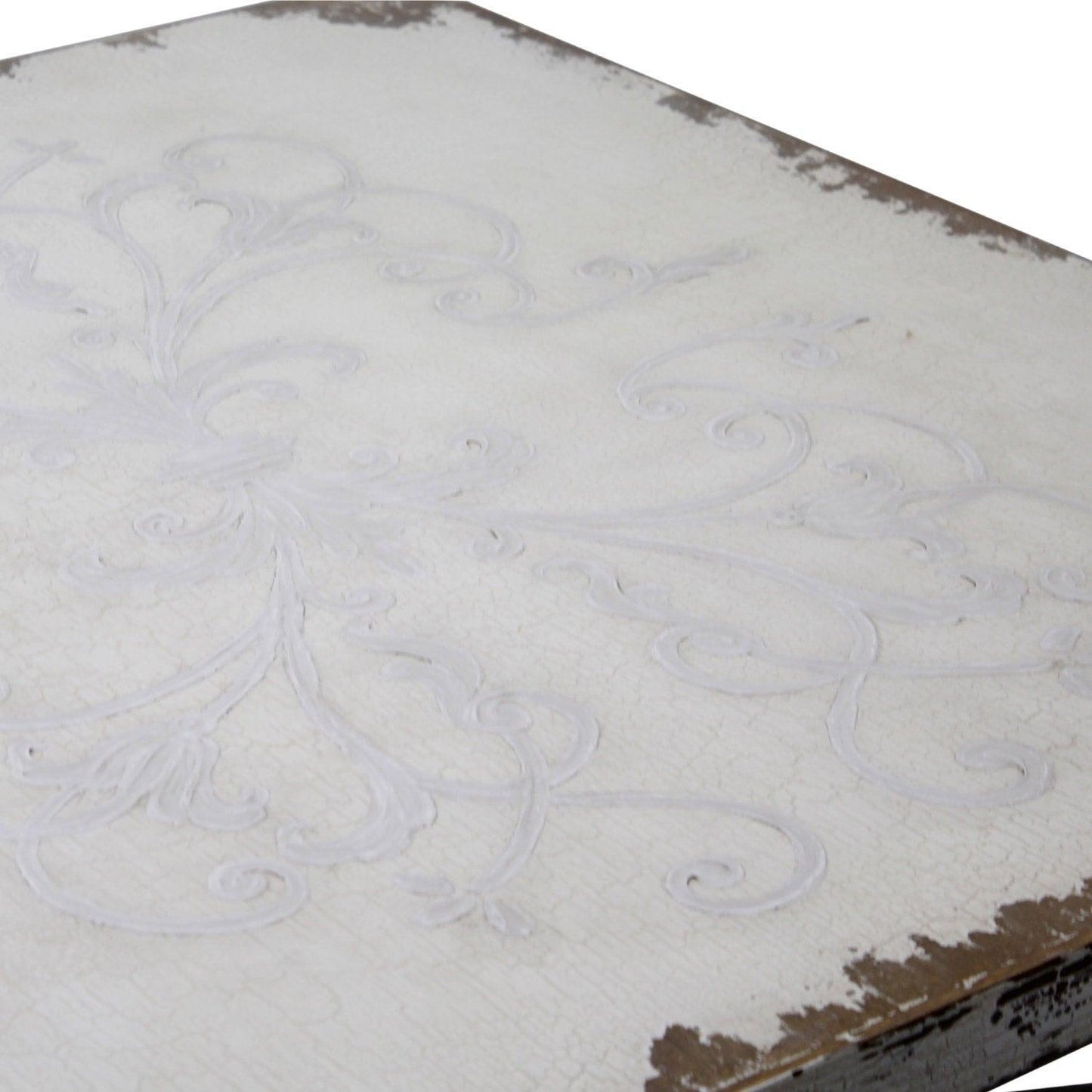 Table basse à volutes blanche Francesa