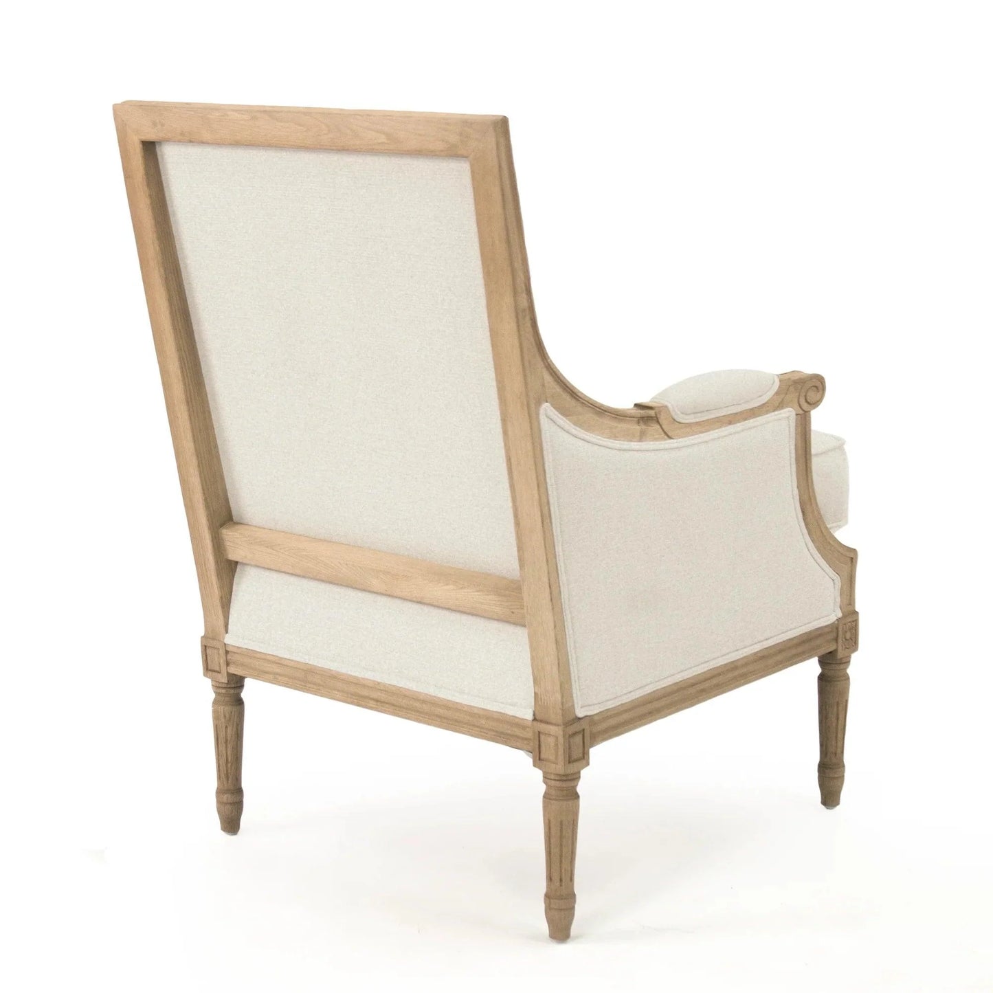 Fauteuil club Louis Natural blanc cassé