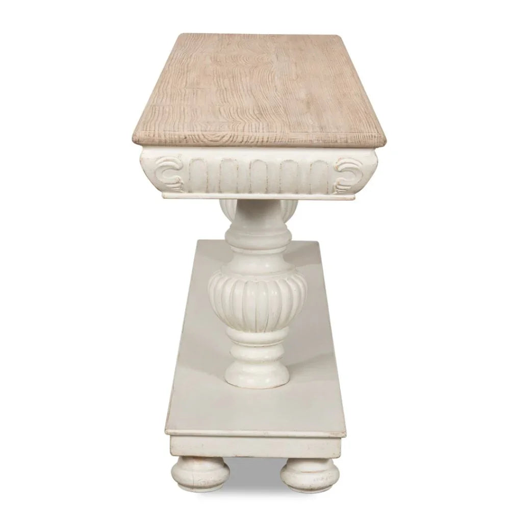 Console blanche Fontainebleau