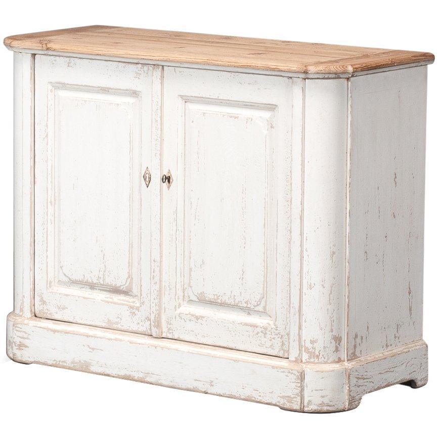 Buffet Cottage Chic avec plateau en bois